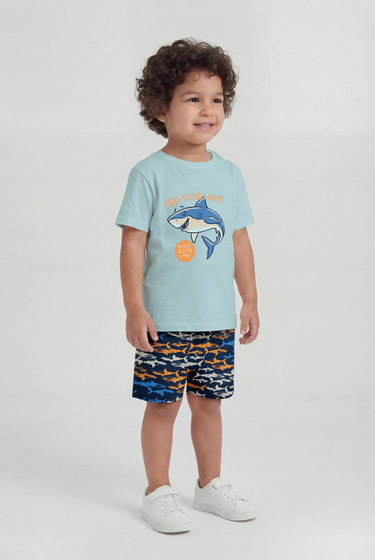 Conjunto Camiseta Meia Malha e Short Nylon - KING JOE