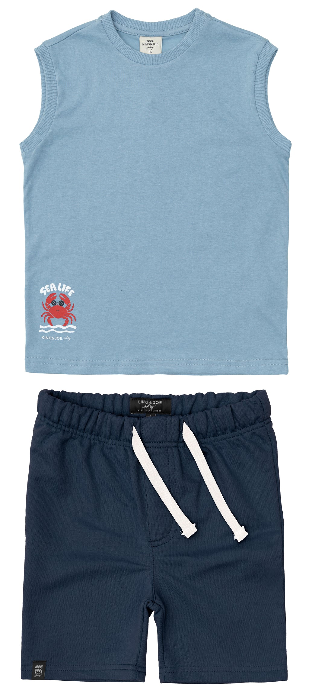 Conjunto Regata Meia Malha e Bermuda Moletom - KING JOE