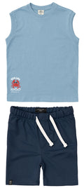 Conjunto Regata Meia Malha e Bermuda Moletom - KING JOE