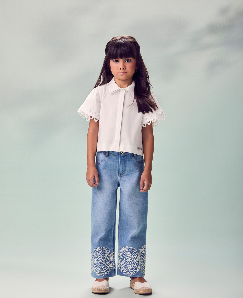 Calça Jeans Bordada - ANIMÊ