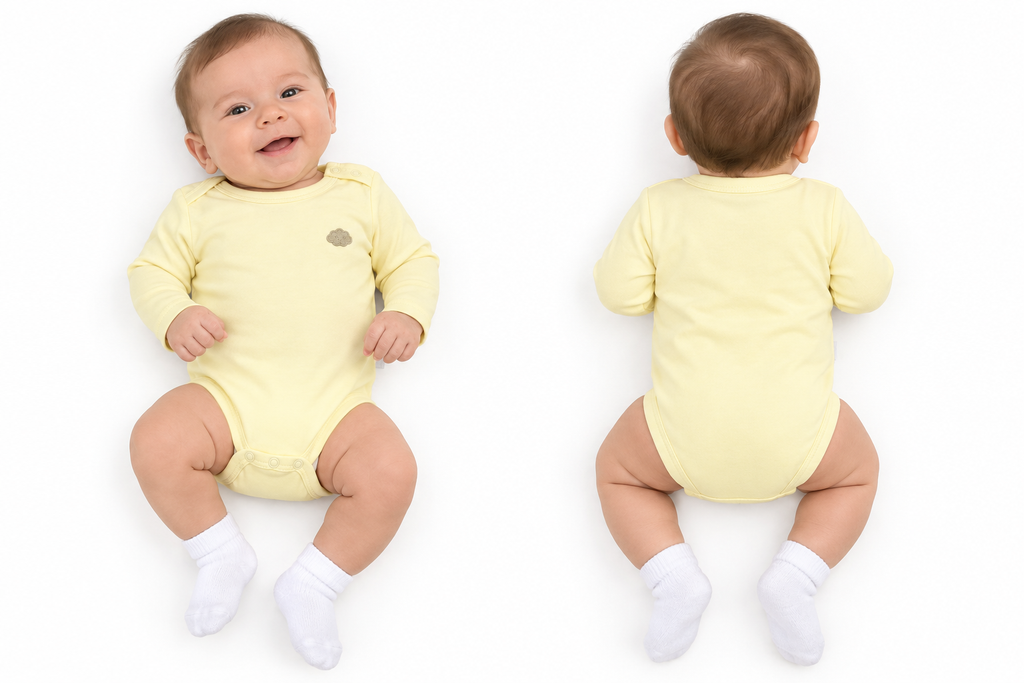 Body Manga Longa Suedine - ANJOS BABY