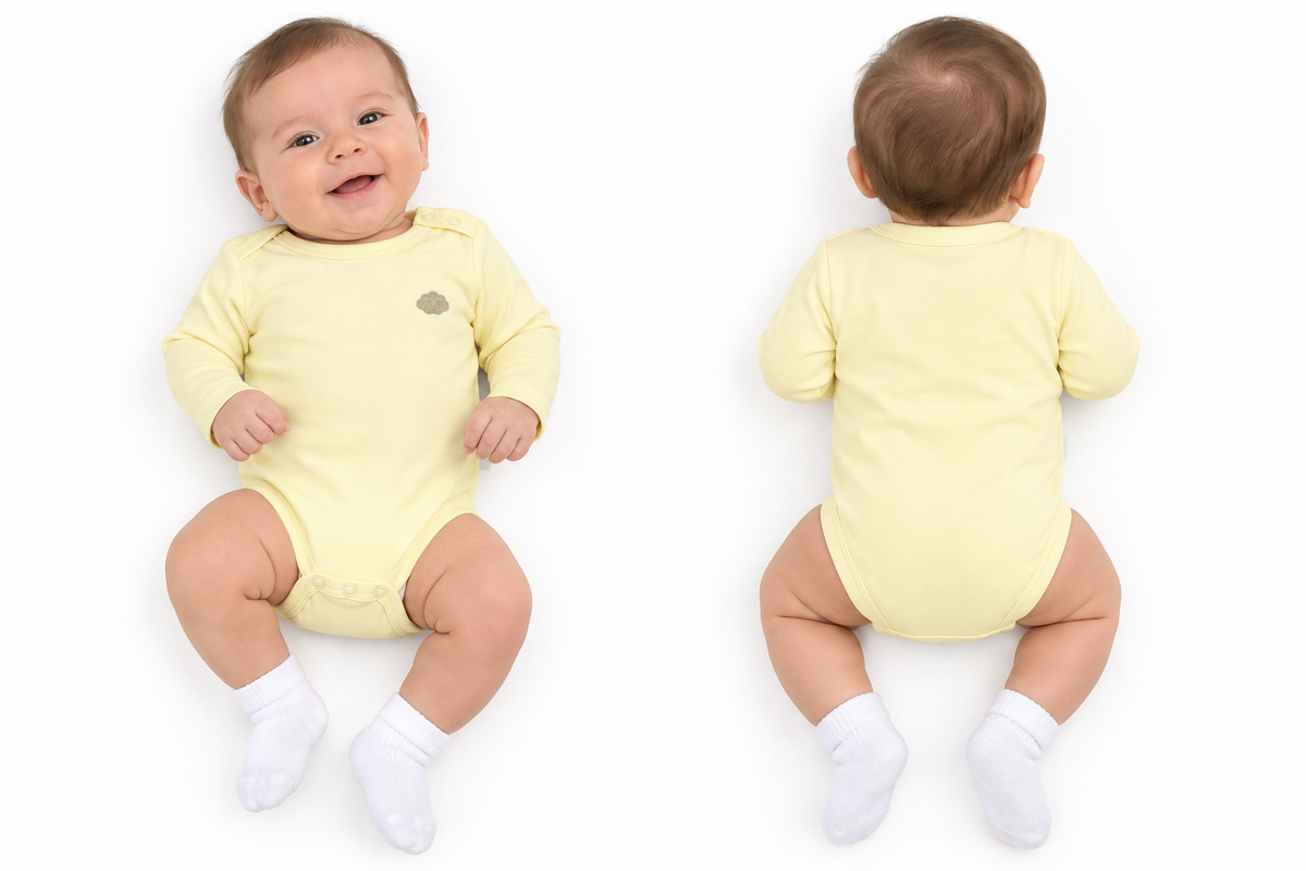 Body Manga Longa Suedine - ANJOS BABY