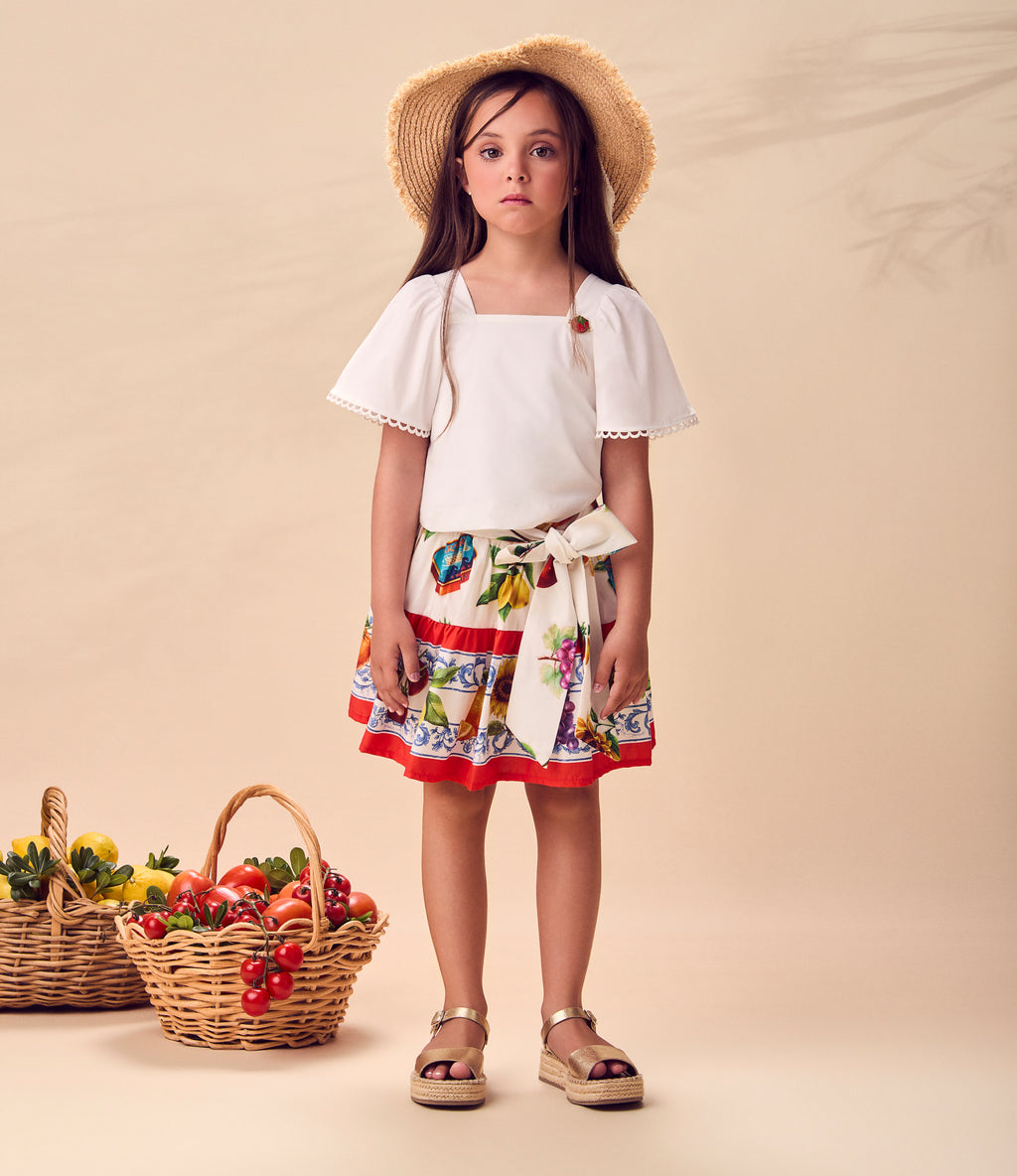 Conjunto Linho Blusa e Saia - ANIMÊ