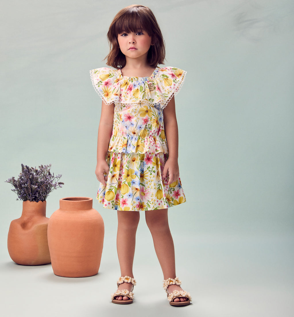 Conjunto Tricoline Floral - ANIMÊ