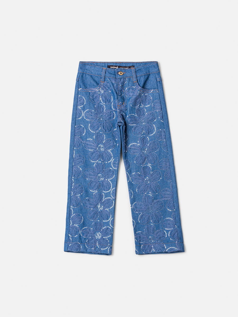 Calça Jeans Bordada - ANIMÊ
