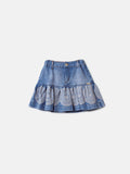 Saia Jeans Bordada - ANIMÊ