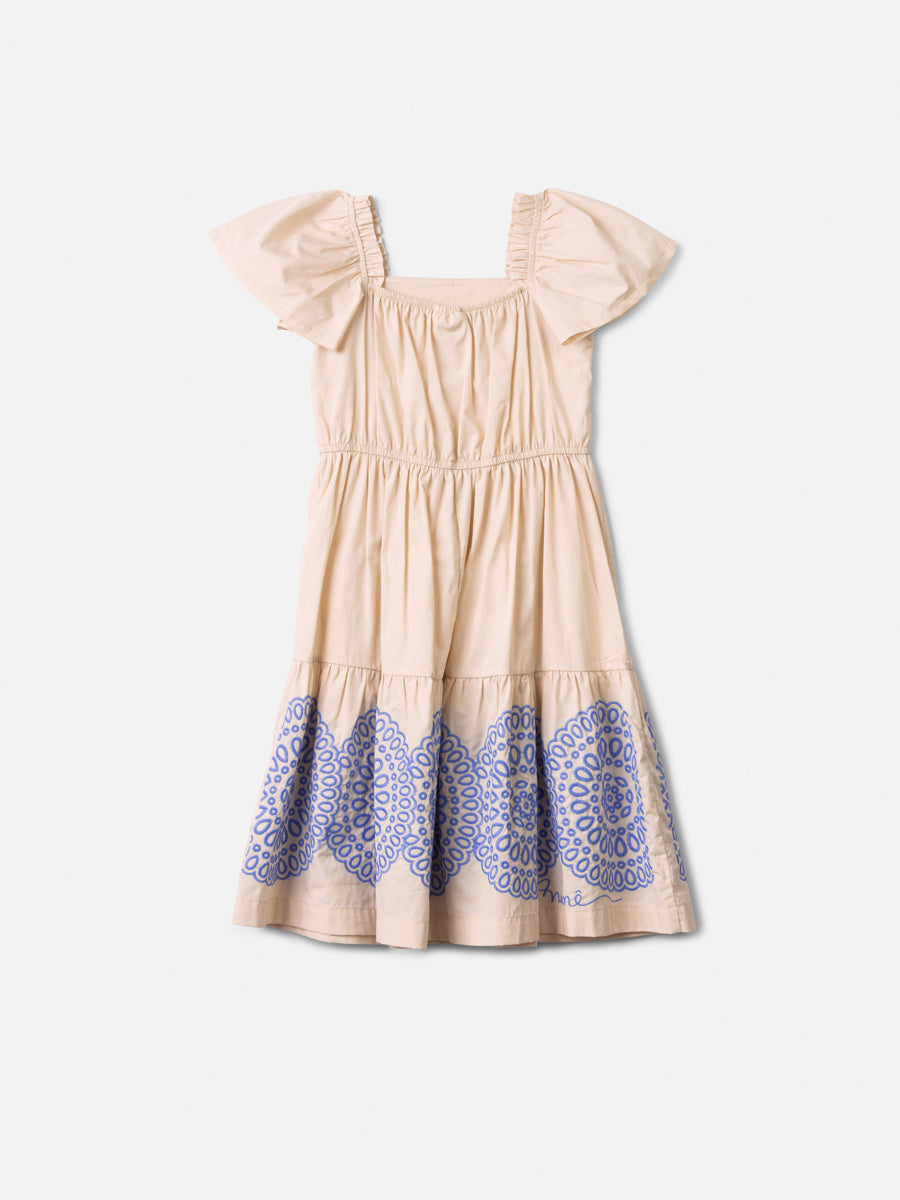 Vestido Tricoline Bordado - ANIMÊ