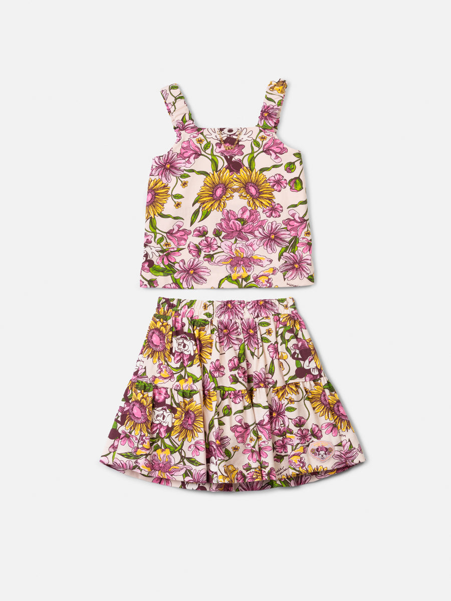 Conjunto Blusa e Saia Malha Estampado - ANIMÊ