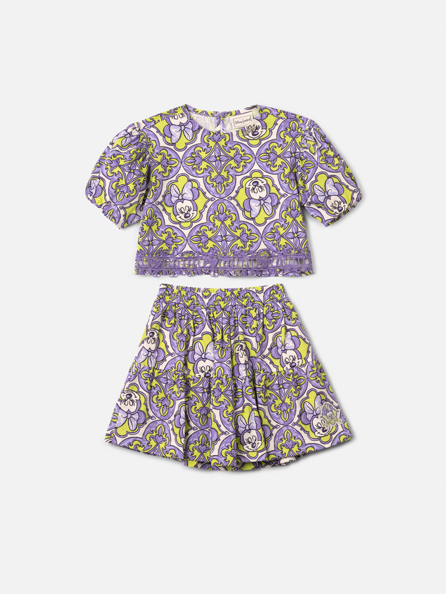 Conjunto Malha Blusa e Saia Minnie - ANIMÊ