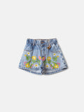 Short Jeans Bordado Flores - ANIMÊ