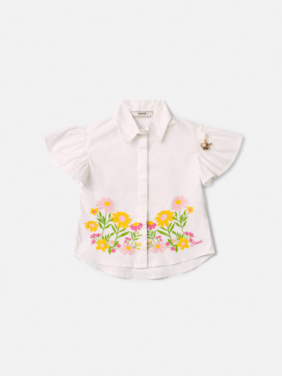 Camisa Tricoline Bordada - ANIMÊ