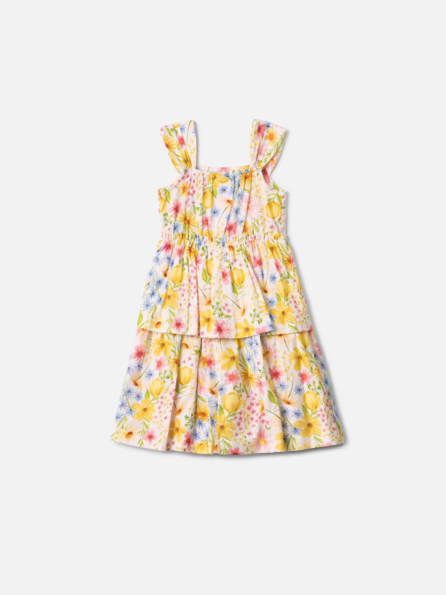 Vestido Tricoline Floral - ANIMÊ