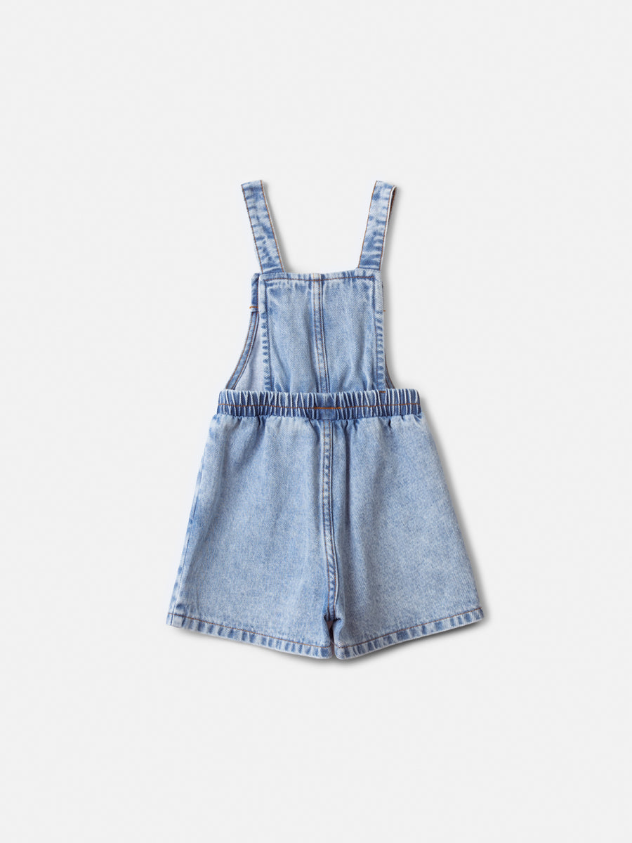 Jardineira Jeans Bordada - ANIMÊ