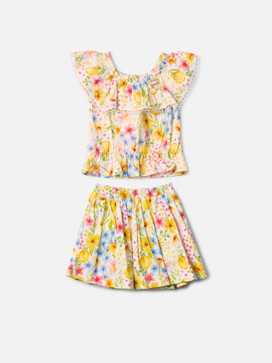 Conjunto Tricoline Floral - ANIMÊ