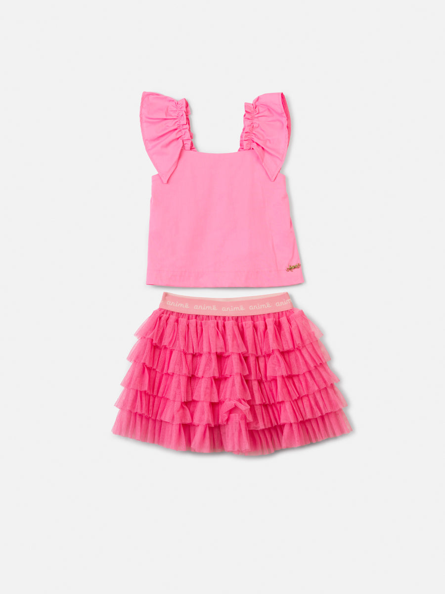 Conjunto Blusa e Saia Tule - ANIMÊ