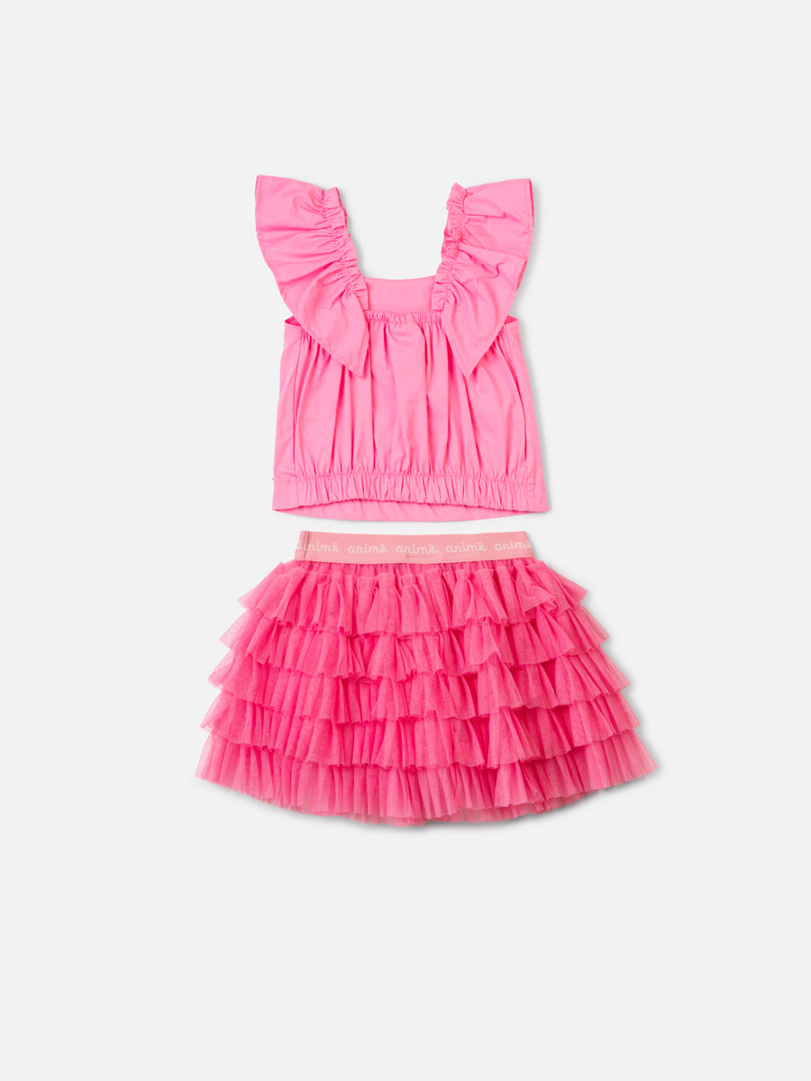 Conjunto Blusa e Saia Tule - ANIMÊ