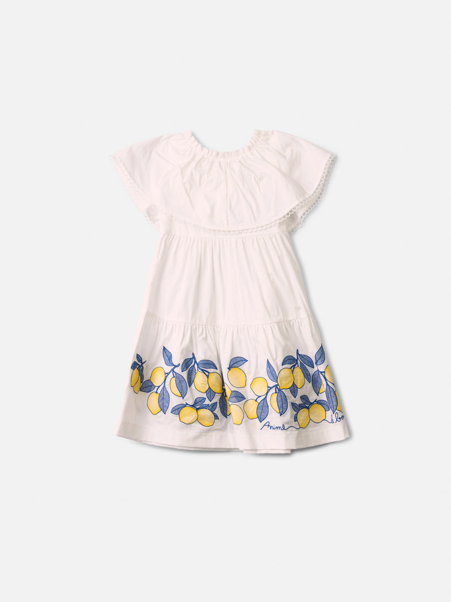 Vestido Tricoline Bordado - ANIMÊ