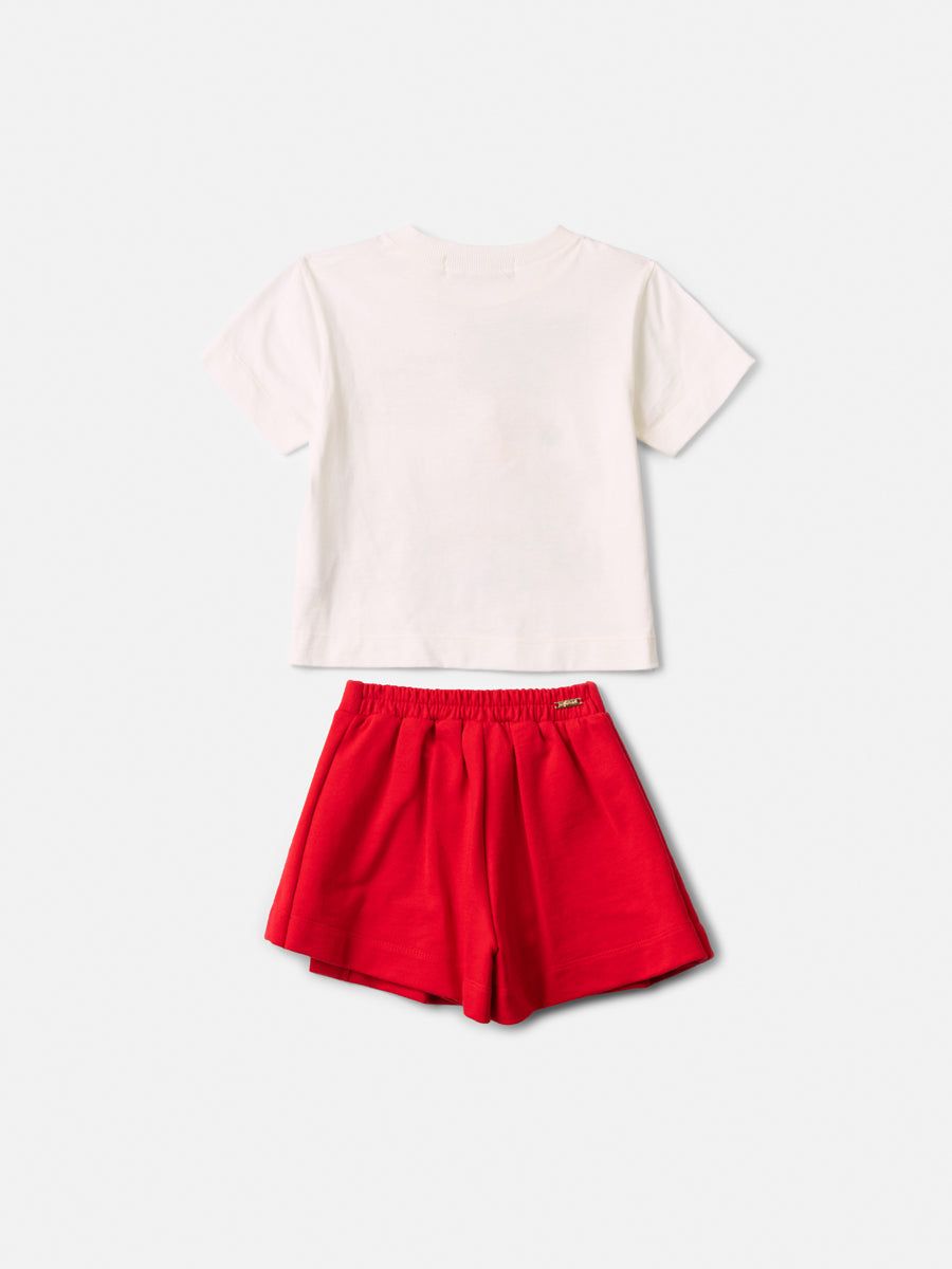 Conjunto T-shirt Pooh e Short Saia- ANIMÊ