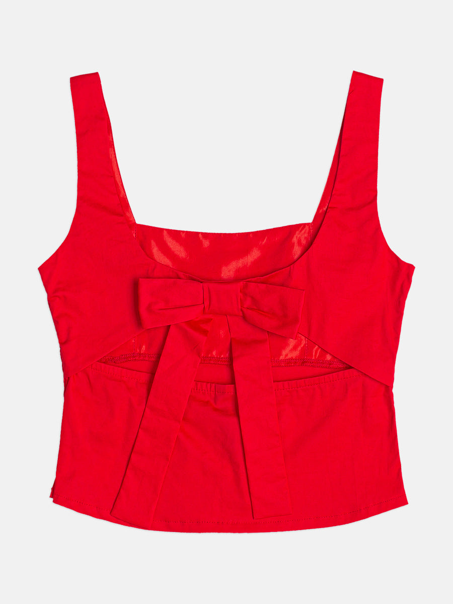 Blusa Tricoline Laço Costa - AUTHORIA