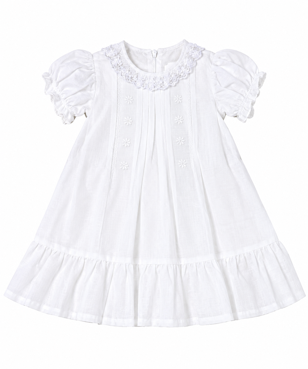 Vestido Linho Branco - ANJOS BABY