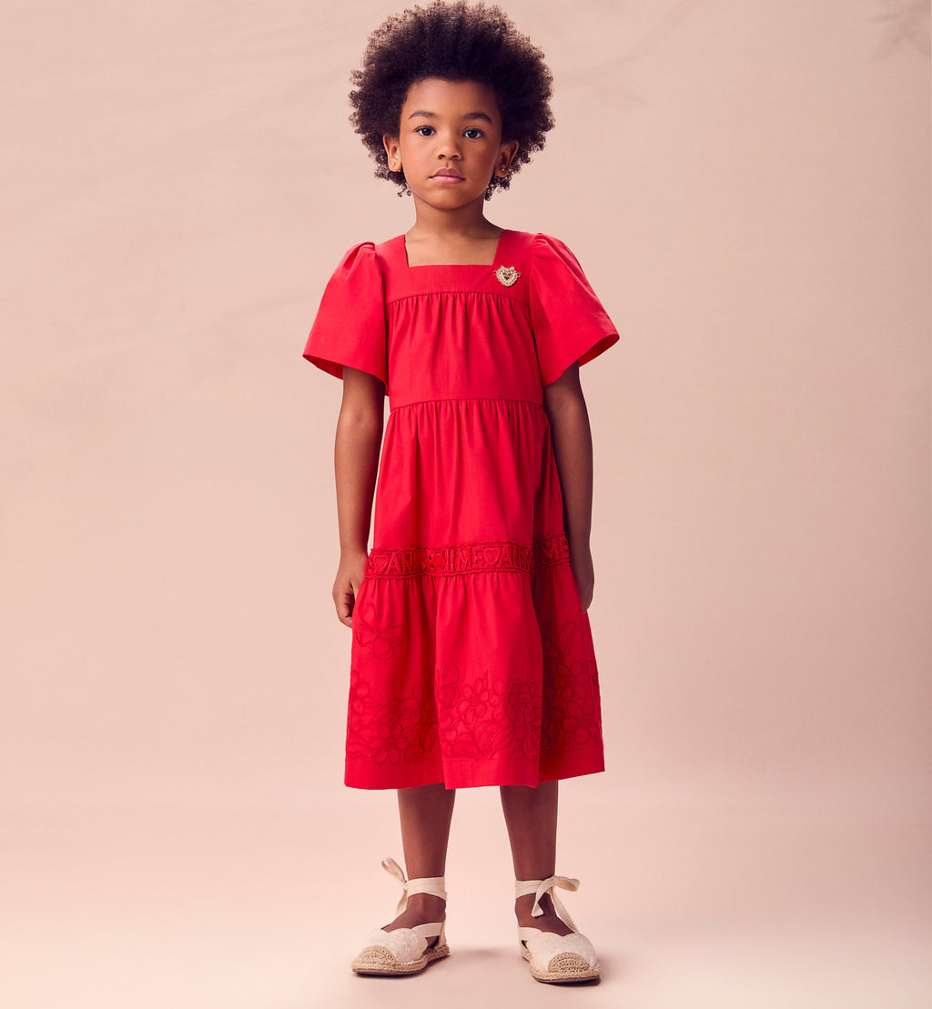 Vestido Linho Bordado - ANIMÊ