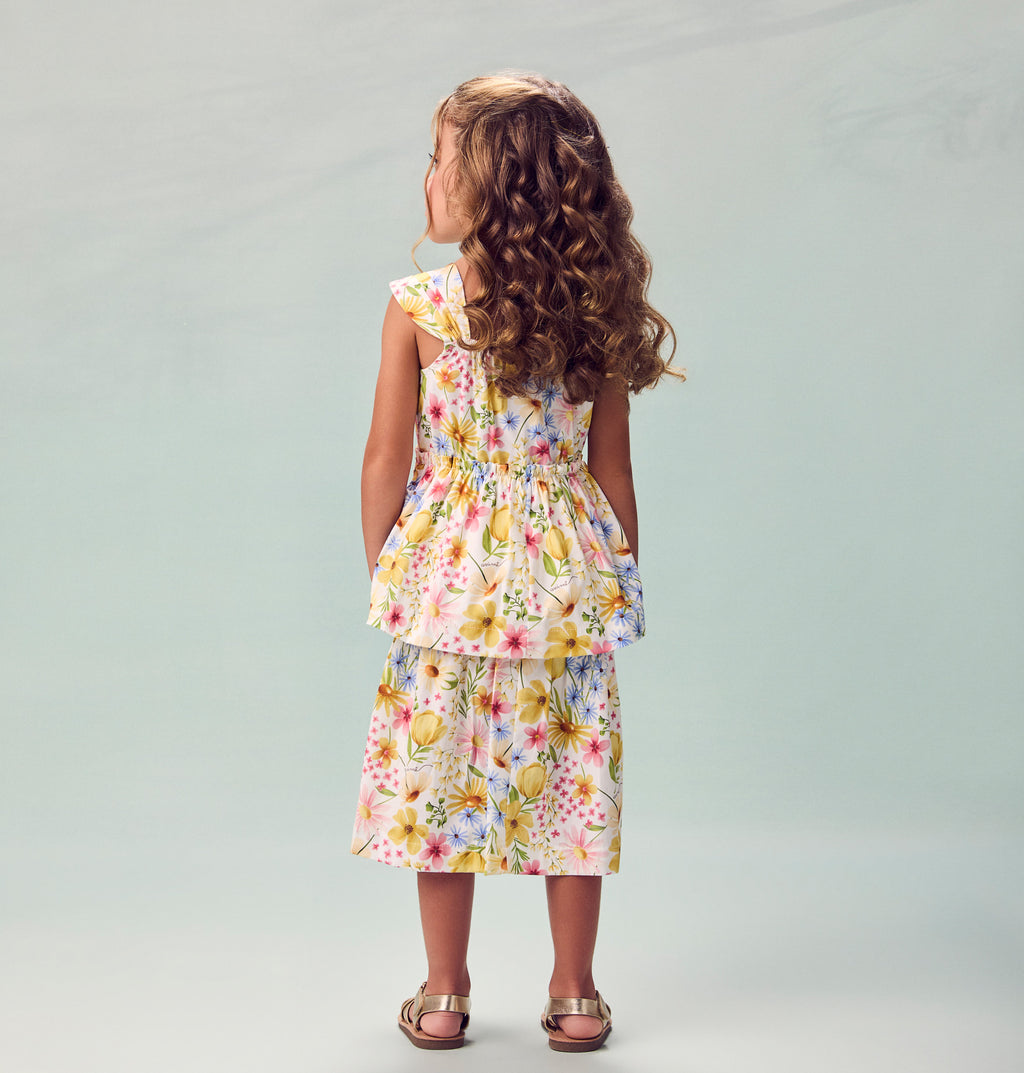 Vestido Tricoline Floral - ANIMÊ