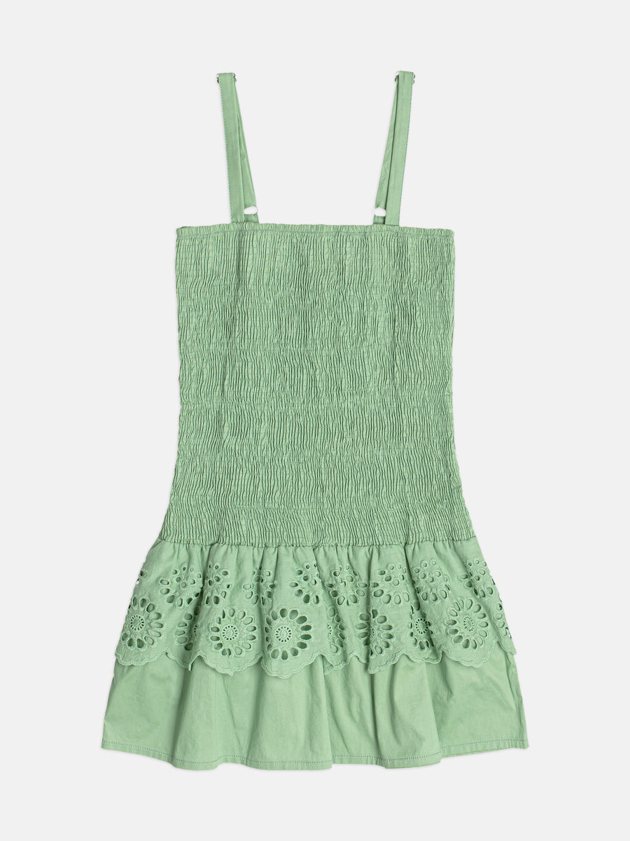 Vestido Wind Babado Bordado - AUTHORIA