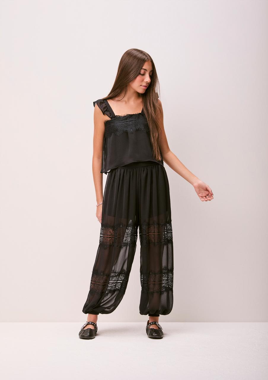Blusa Chiffon com Rendas - AUTHORIA