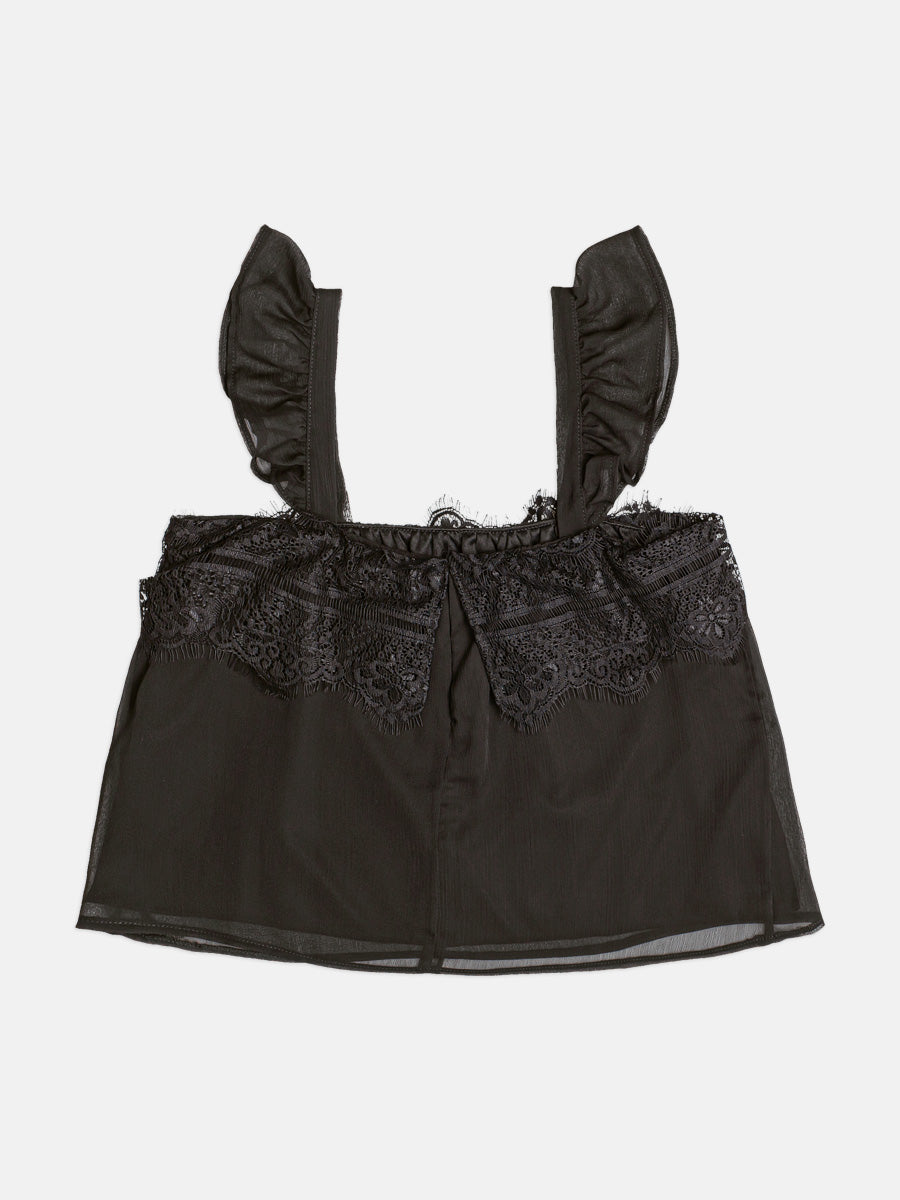 Blusa Chiffon com Rendas - AUTHORIA