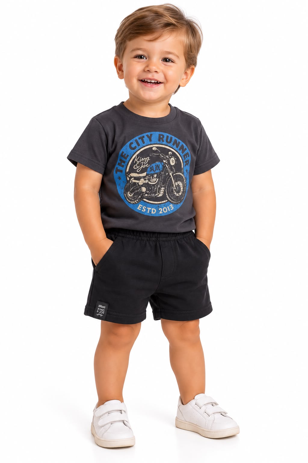 Conjunto Camiseta Meia Malha e Bermuda Moletom - KING JOE