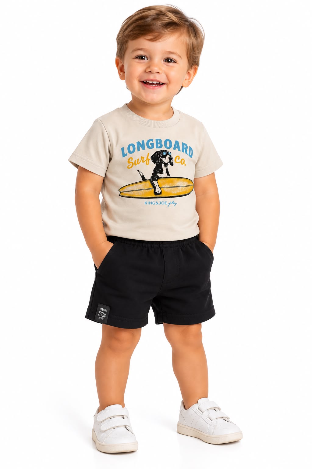Conjunto Camiseta Meia Malha e Bermuda Moletom - KING JOE