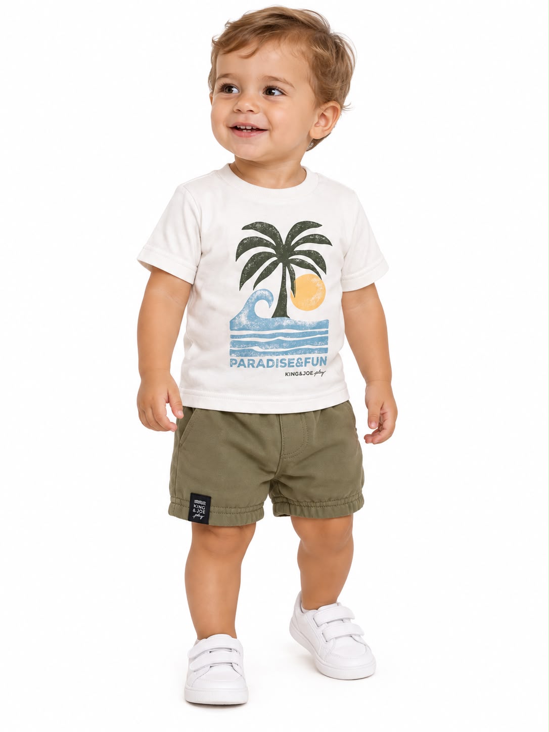 Conjunto Camiseta Meia Malha e Bermuda Moletom - KING JOE