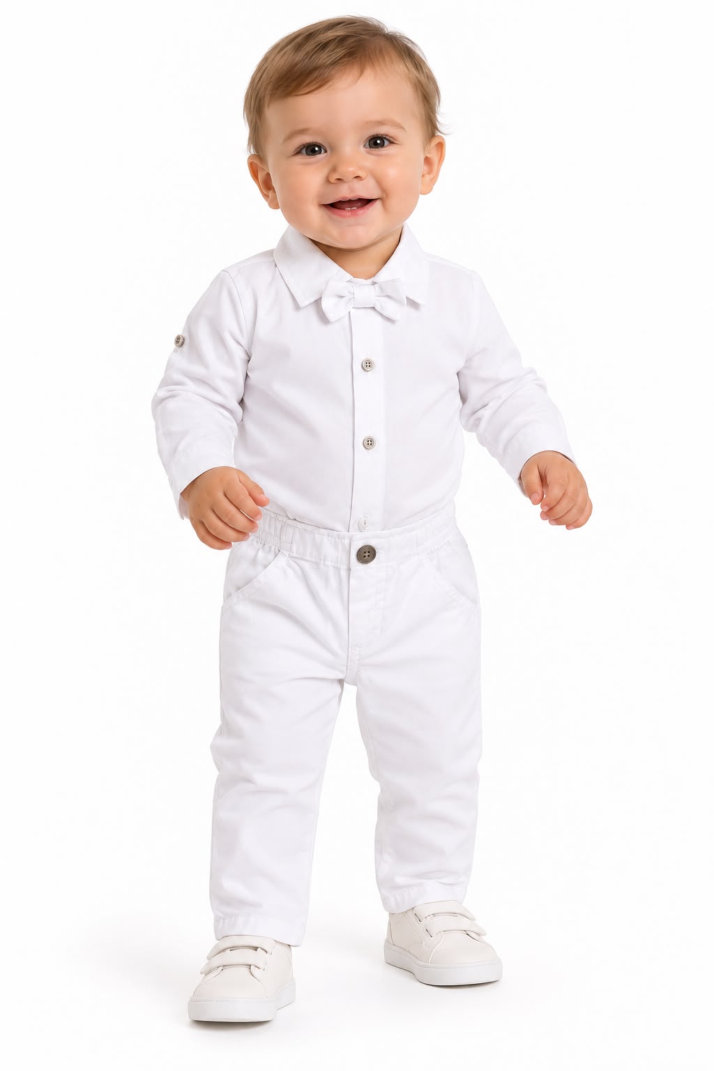 Conjunto Body Camisa com Gravata e Calça - ANJOS BABY