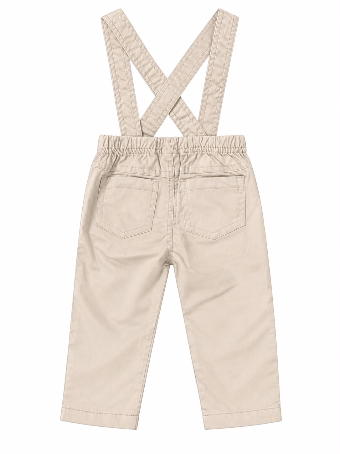 Conjunto Body Camisa Linho Gravata e Calça Suspensório - ANJOS BABY