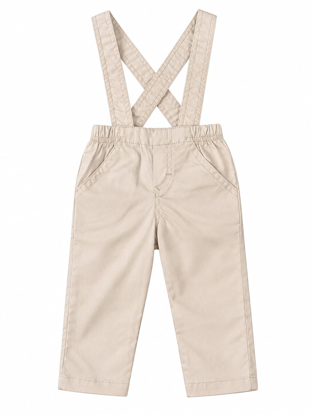 Conjunto Body Camisa Linho Gravata e Calça Suspensório - ANJOS BABY