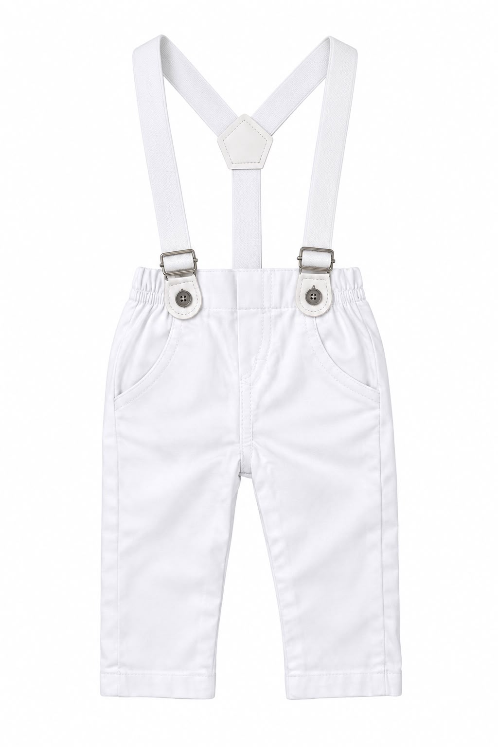 Conjunto Body Camisa Gola Padre e Calça Suspensório - ANJOS BABY