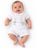Conjunto Body Camisa Gravata e Bermuda Suspensório - ANJOS BABY