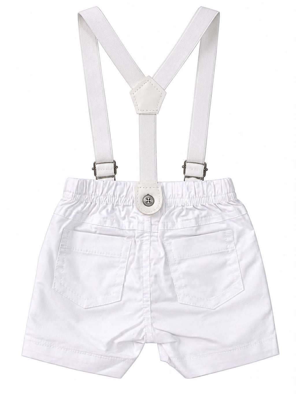 Conjunto Body Camisa Gravata e Bermuda Suspensório - ANJOS BABY