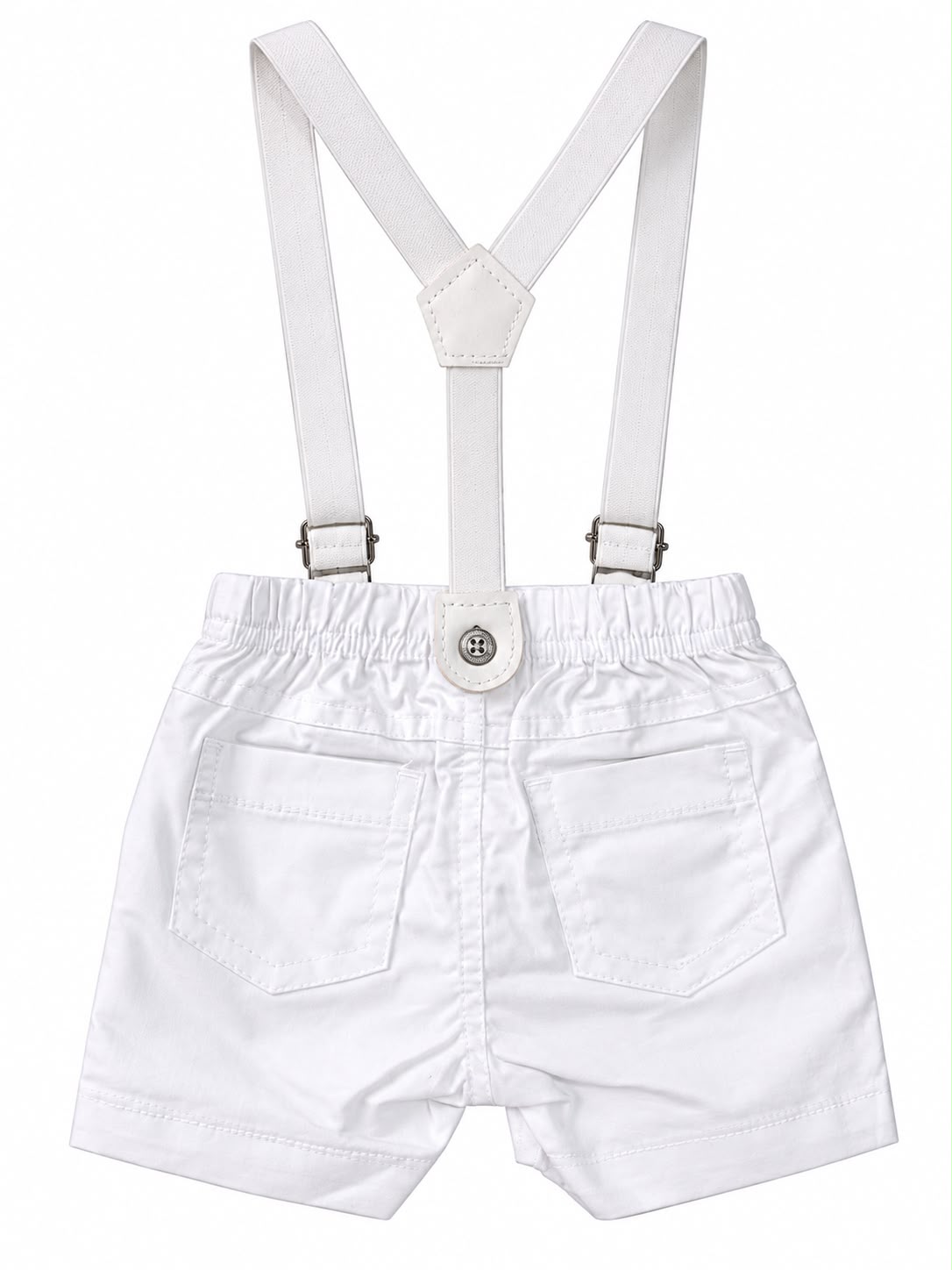 Conjunto Body Camisa Gravata e Bermuda Suspensório - ANJOS BABY