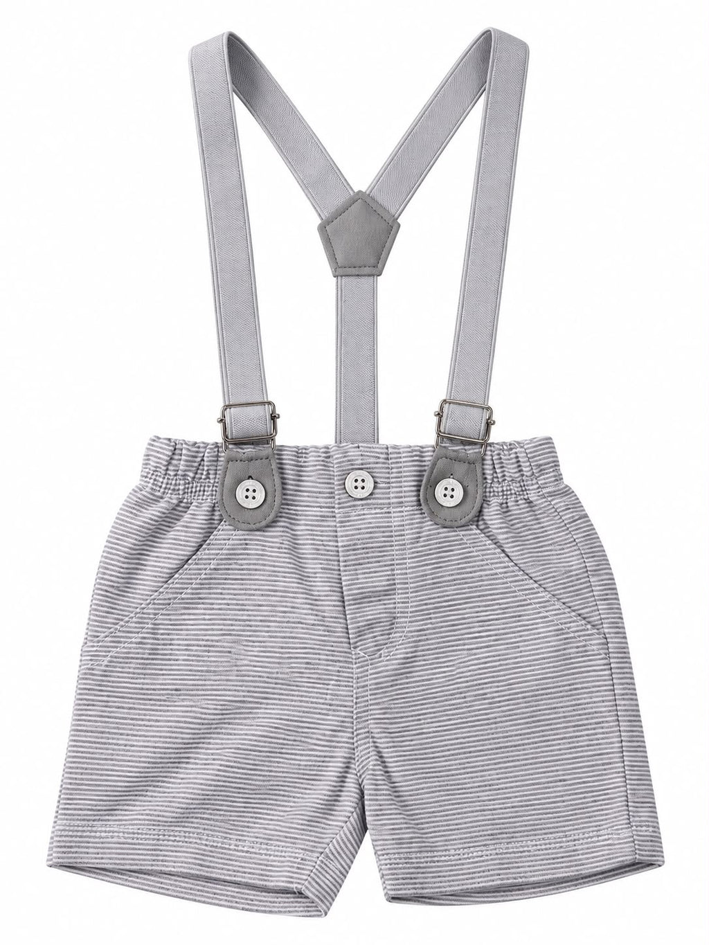 Conjunto Body Camisa Gravata e Bermuda Suspensório - ANJOS BABY