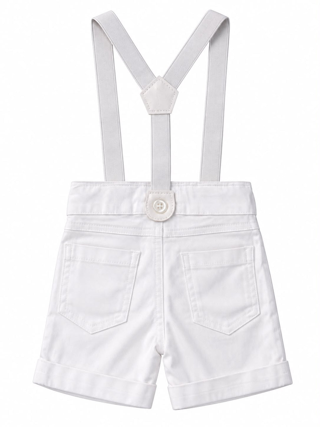 Conjunto Camisa Social Gravata e Bermuda Suspensório - ANJOS BABY
