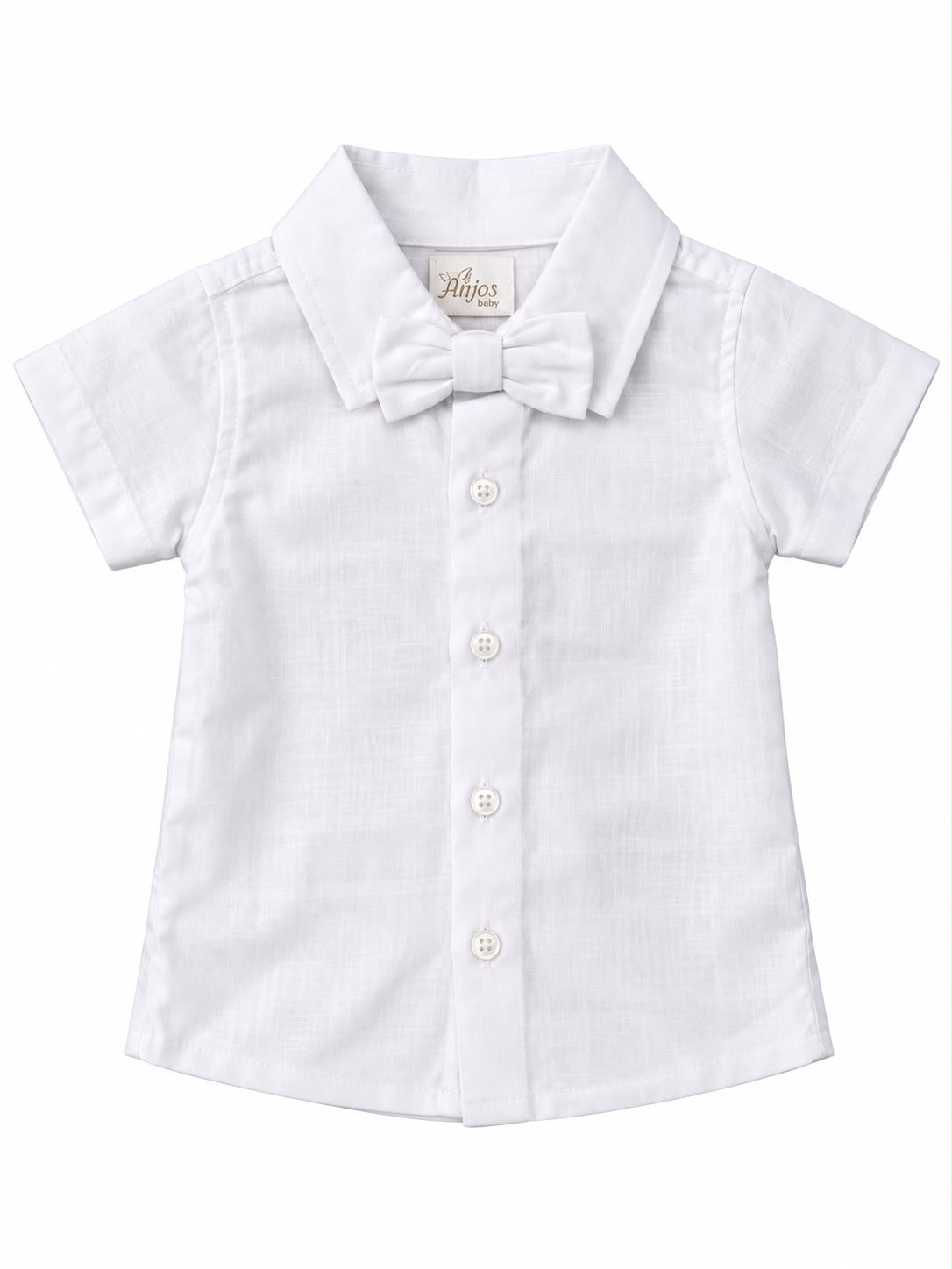 Conjunto Camisa Social Gravata e Bermuda Suspensório - ANJOS BABY
