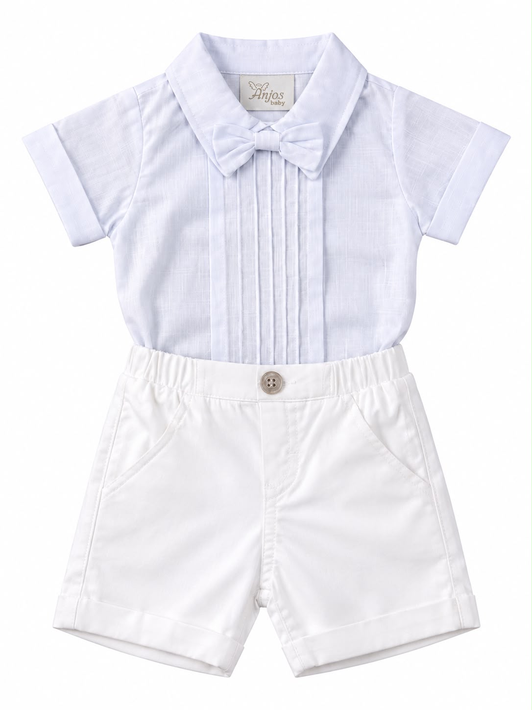 Conjunto Body Camisa Gravata e Bermuda - ANJOS BABY