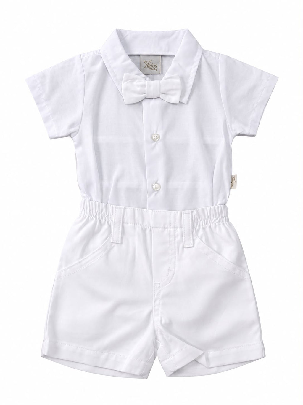 Conjunto Body Camisa Gravata e Bermuda - ANJOS BABY