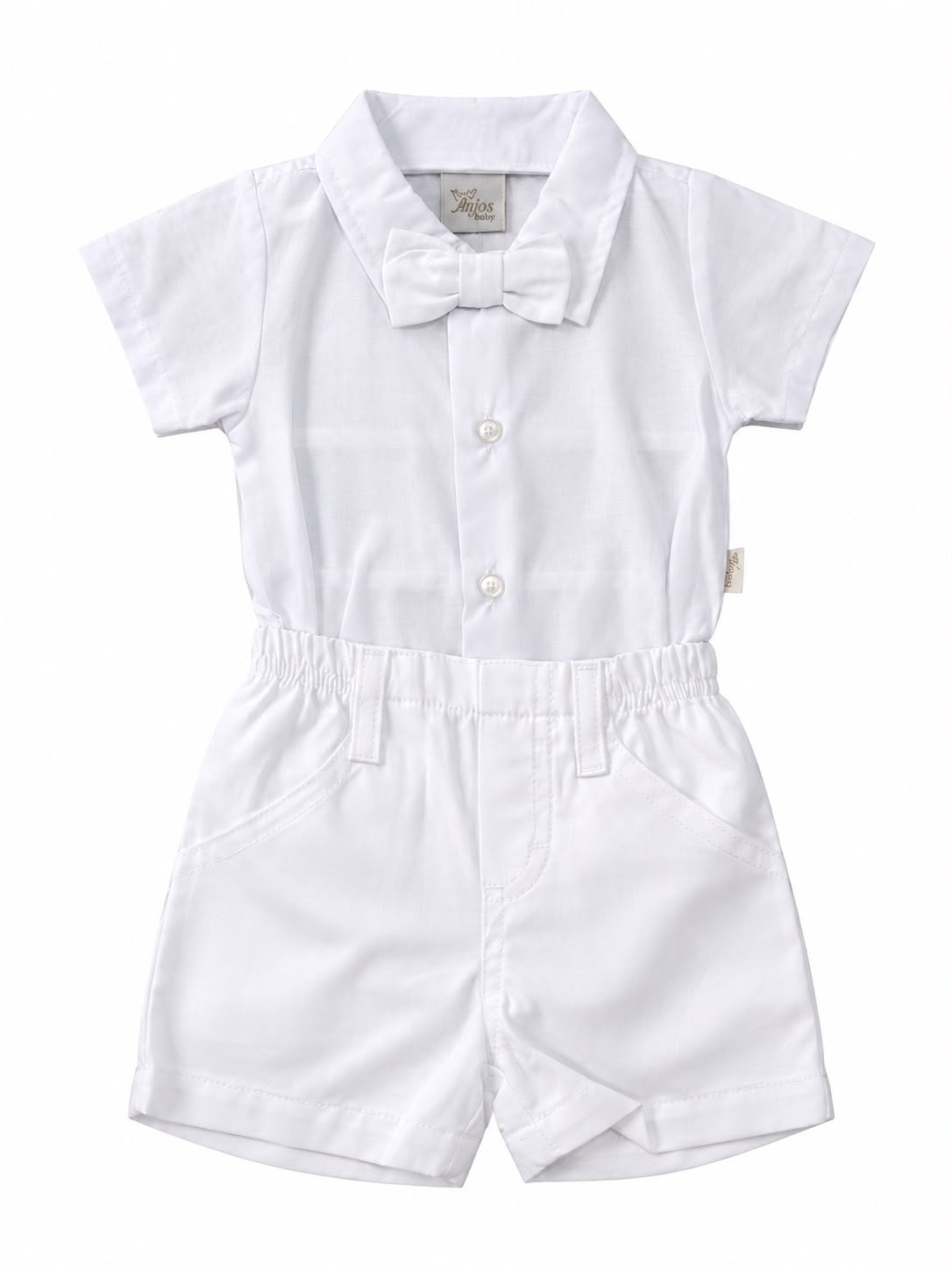 Conjunto Body Camisa Gravata e Bermuda - ANJOS BABY