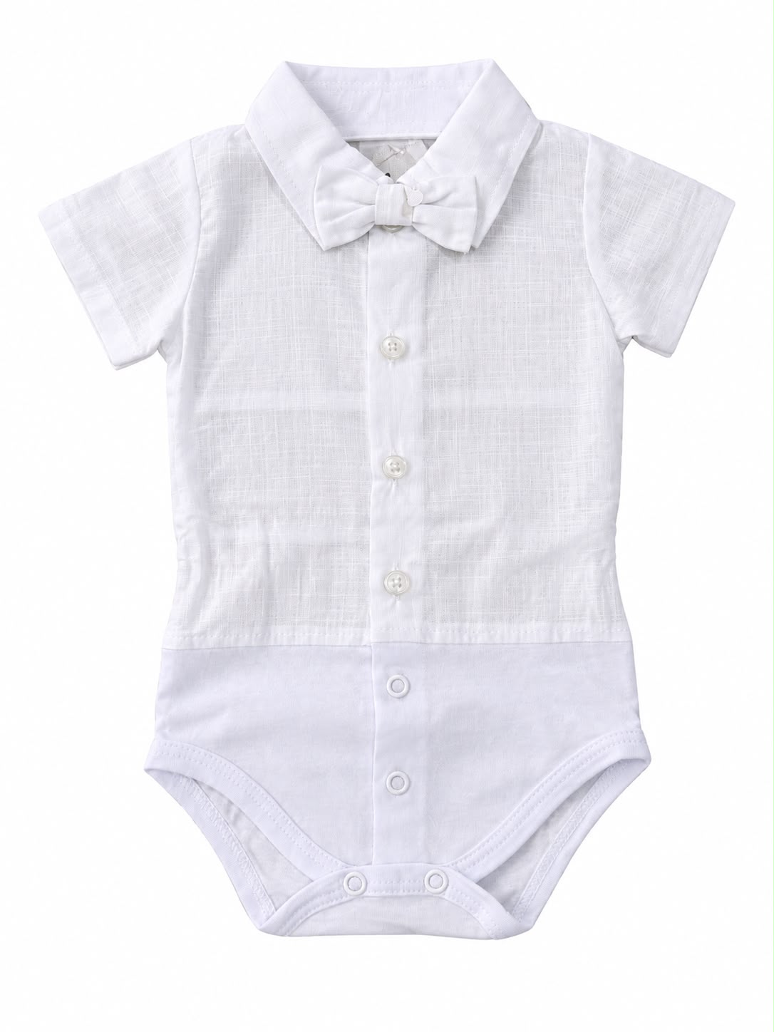 Conjunto Body Camisa Gravata com Colete e Bermuda - ANJOS BABY