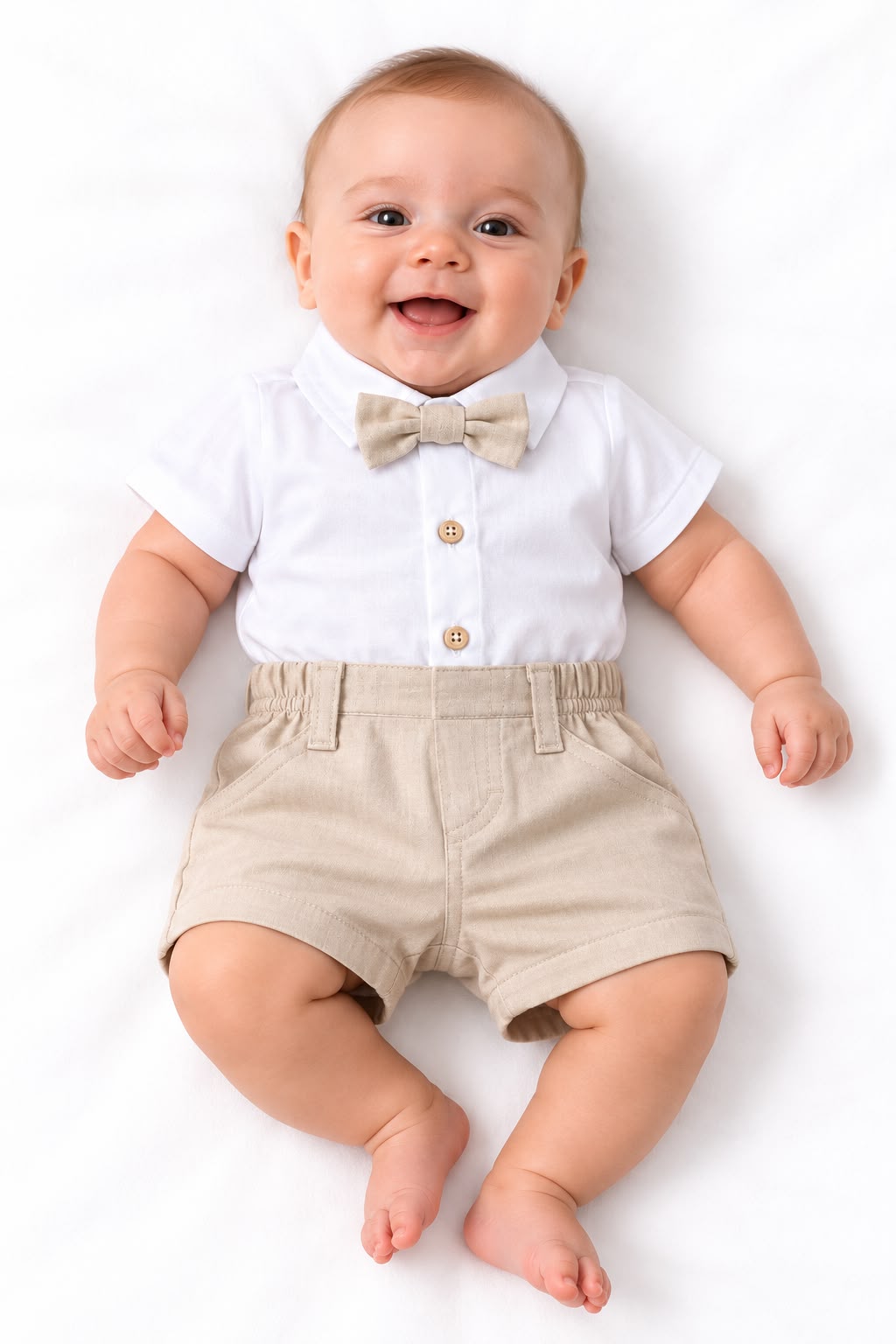 Conjunto Body Camisa Gravata e Bermuda - ANJOS BABY