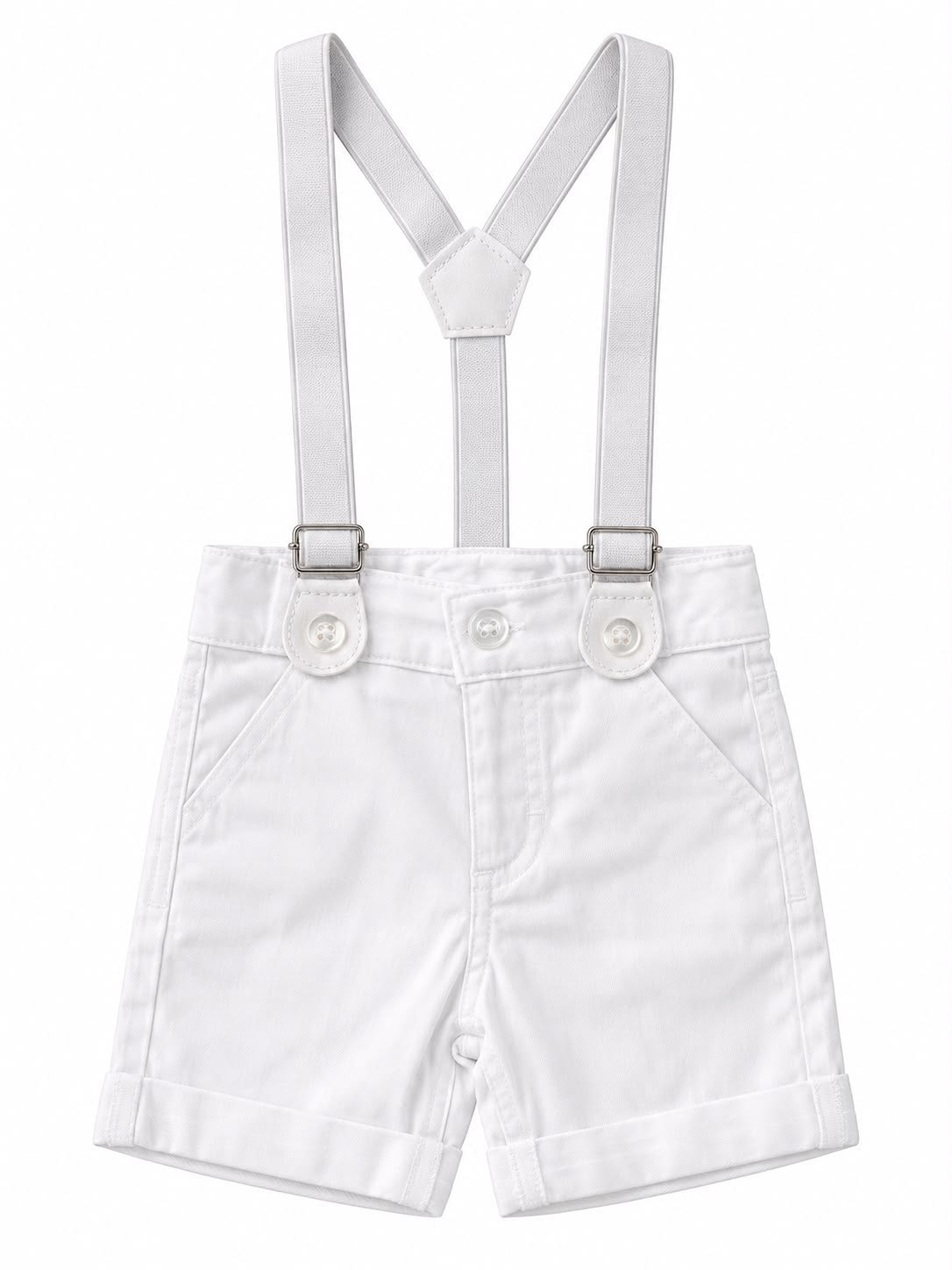 Conjunto Camisa Gravata e Bermuda Suspensório - ANJOS BABY