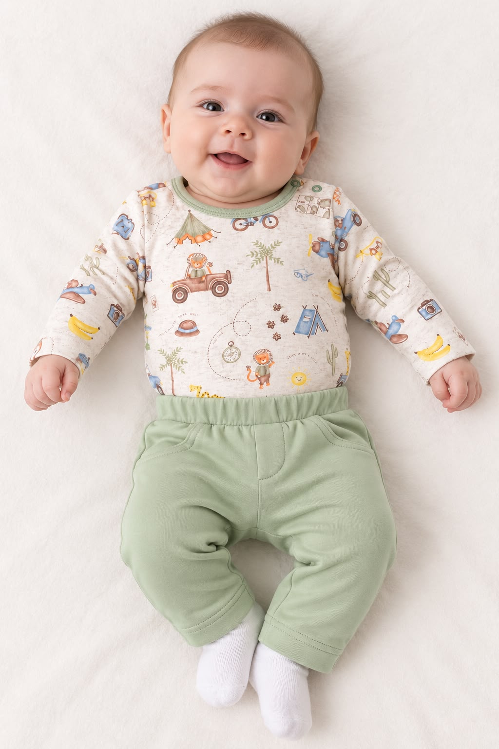 Conjunto Body Manga longa e Calça - ANJOS BABY