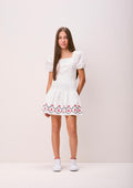 Vestido Tricoline Bordado Barrado - AUTHORIA